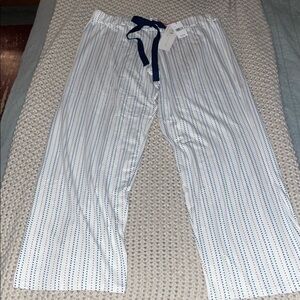 Hale Bob White and Blue Striped Pajama Pants
